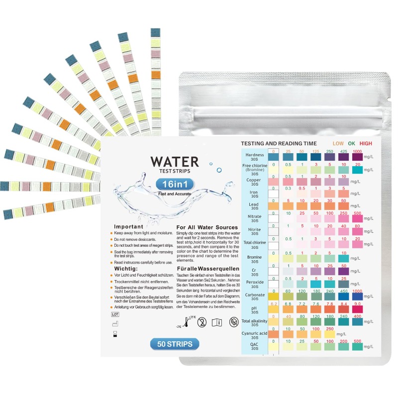 Marine Aquarium Water Test Kit - Strisce Reattive per Acquario, Kit Test