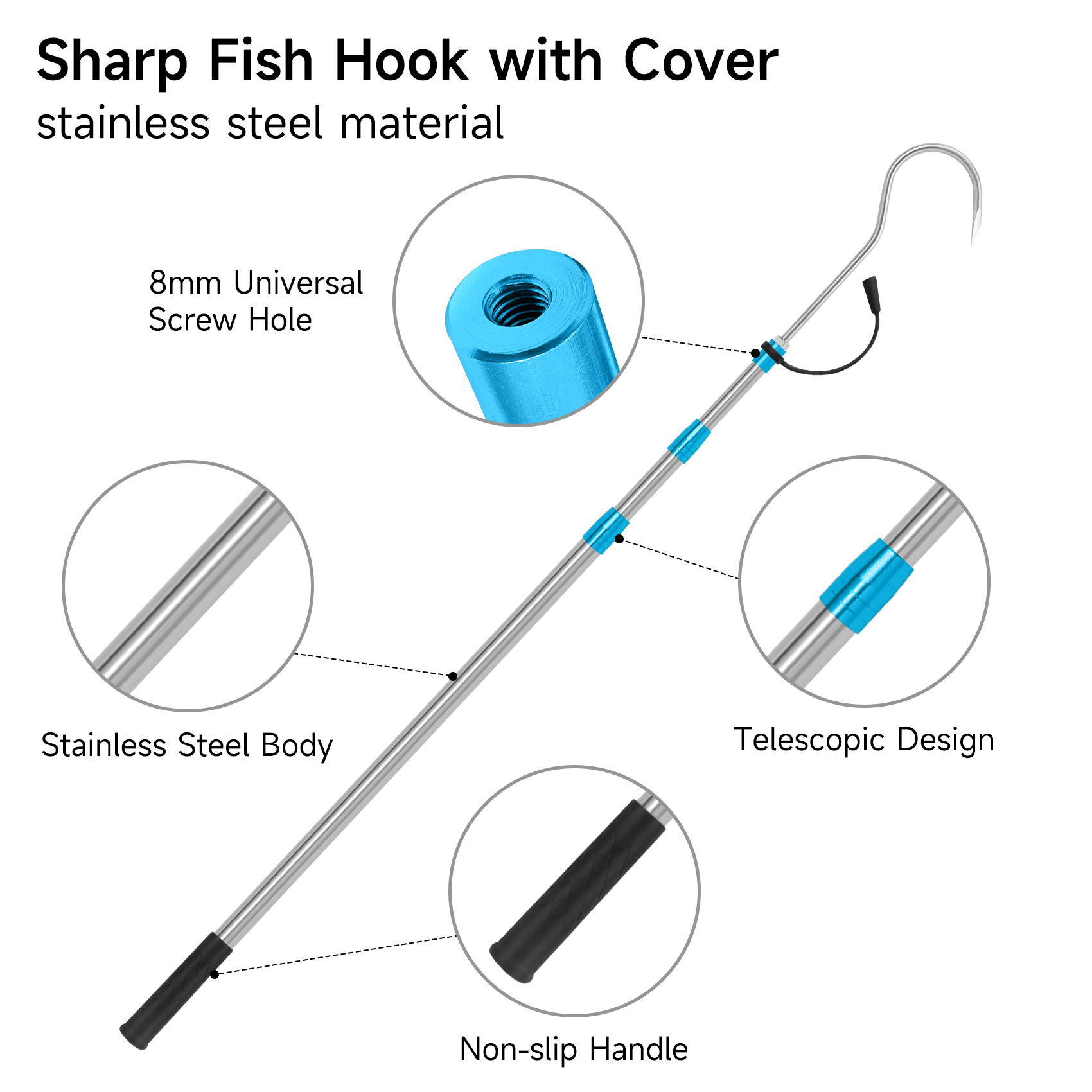 SANLIKE Gaff telescopico per l - Marine Salt Mix recensione e prezzo