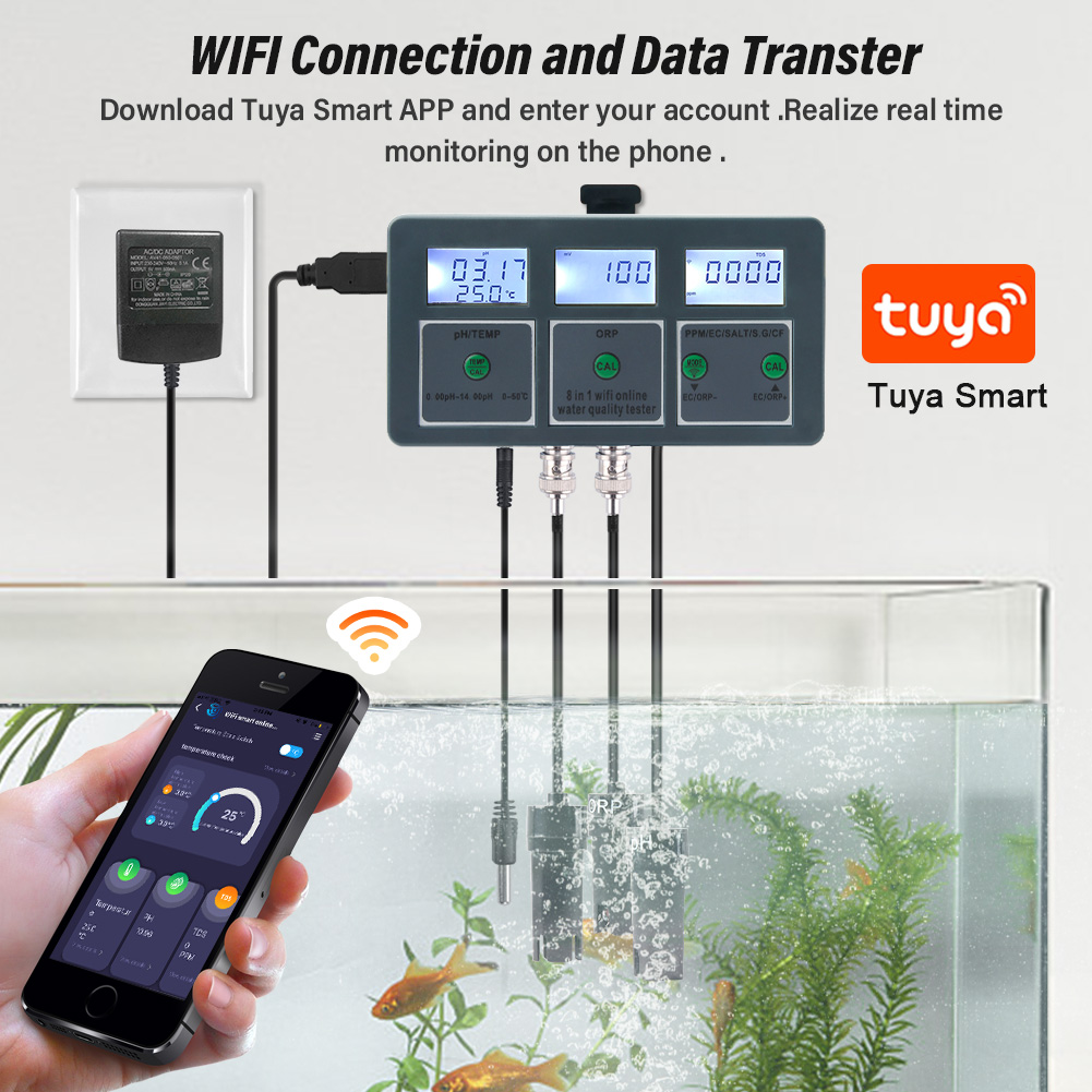 Yieryi WiFi Tuya Smart PH ORP  - Marine Aquarium Water Test Kit recensione e prezzo