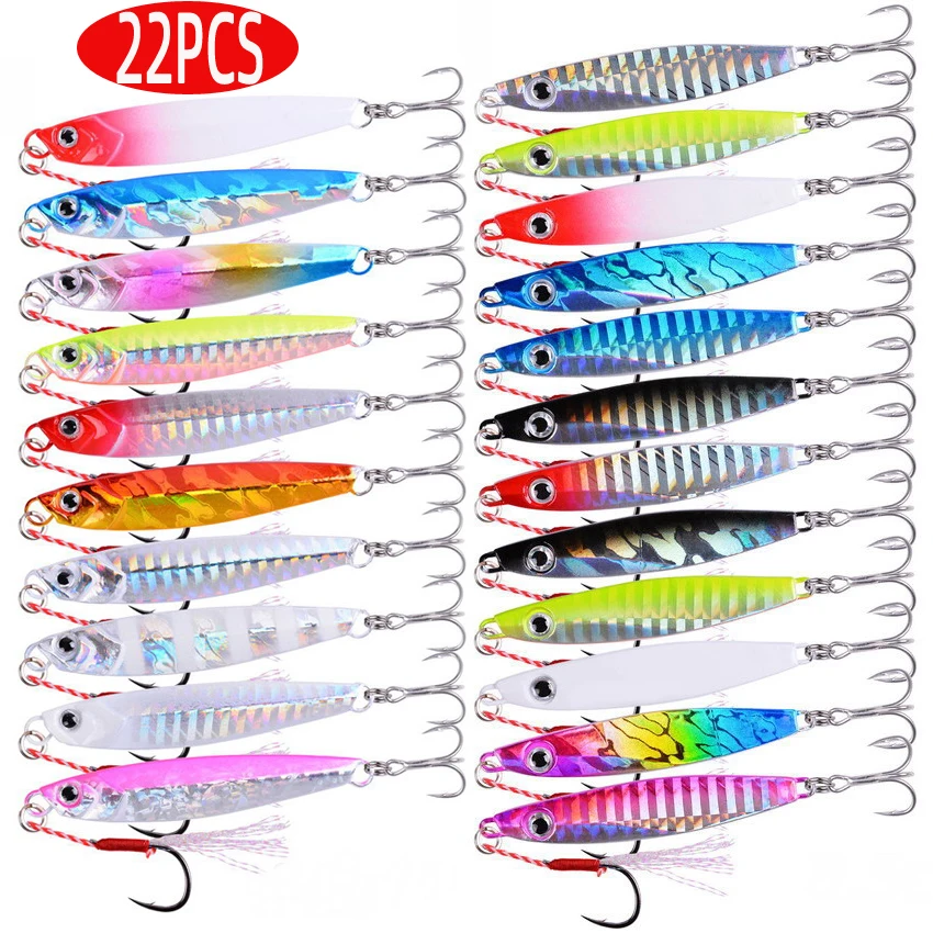 22PCS Metallo Cast Jig Cucchia - Marine Salt Mix recensione e prezzo